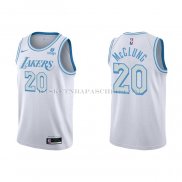 Maillot Los Angeles Lakers Mac Mcclung NO 20 Ville 2021-22 Blanc