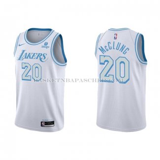 Maillot Los Angeles Lakers Mac Mcclung NO 20 Ville 2021-22 Blanc