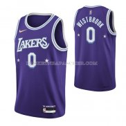 Maillot Los Angeles Lakers Russell Westbrook NO 0 Ville Edition 2021-22 Volet