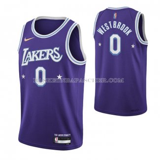 Maillot Los Angeles Lakers Russell Westbrook NO 0 Ville Edition 2021-22 Volet