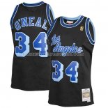 Maillot Los Angeles Lakers Shaquille O'neal NO 34 Mitchell & Ness 1996-97 Bleu Noir