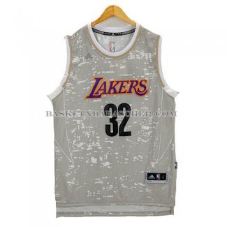 Maillot Lumieres de la ville Los Angeles Lakers Johnson Gris