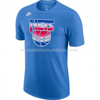 Maillot Manche Courte Brooklyn Nets Hardwood Classics Bleu