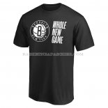 Maillot Manche Courte Brooklyn Nets Whole New Game Noir