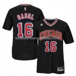 Maillot Manche Courte Chicago Bulls Gasol Noir