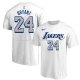 Maillot Manche Courte Los Angeles Lakers Kobe Bryant Blanc