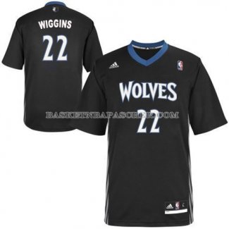 Maillot Manche Courte Minnesota Timberwolves Wiggins Noir