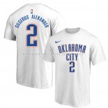 Maillot Manche Courte Oklahoma City Thunder Shai Gilgeous-Alexander Blanc