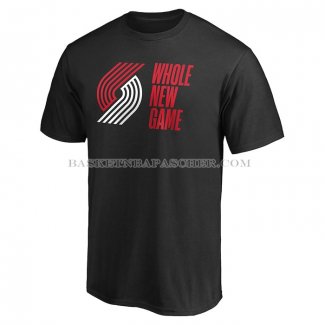 Maillot Manche Courte Portland Trail Blazers Whole New Game Noir