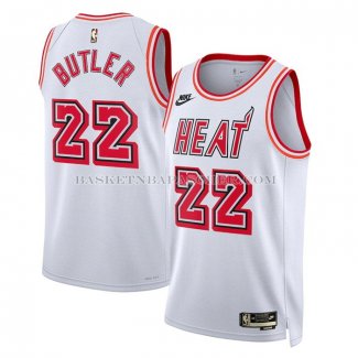 Maillot Miami Heat Jimmy Butler NO 22 Classic 2022-23 Blanc