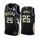 Maillot Milwaukee Bucks Serge Ibaka NO 25 Statement 2022-23 Noir