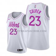 Maillot Minnesota Timberwolves Jarrett Culver Earned 2019-20 Blanc