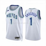 Maillot Minnesota Timberwolves Kyle Anderson NO 1 Classic 2023-24 Blanc