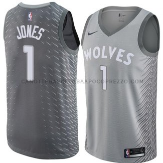 Maillot Minnesota Timberwolves Tyus Jones Ciudad 2018 Gris