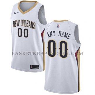 Maillot New Orleans Pelicans Personnalise 2017-18 Blanc
