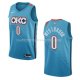 Maillot Oklahoma City Thunder Russell Westbrook NO 0 Ville 2018-19 Bleu