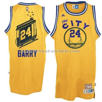 Maillot Retro City Bus Golden State Warriors Barry Jaune