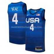 Maillot USA 2021 Bradley Beal No 4 Bleu