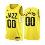 Maillot Utah Jazz Jordan Clarkson NO 00 Icon 2022-23 Jaune