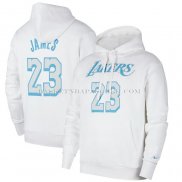 Veste a Capuche Los Angeles Lakers Lebron James Ville Blanc