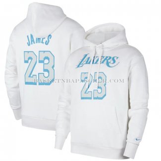 Veste a Capuche Los Angeles Lakers Lebron James Ville Blanc