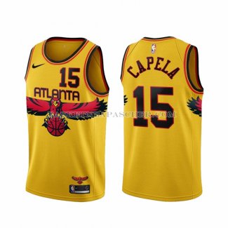 Maillot Atlanta Hawks Clint Capela NO 15 Ville 2021-22 Jaune