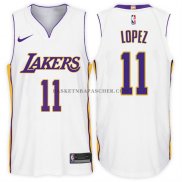 Maillot Authentique Los Angeles Lakers Lopez 2017-18 Blanc