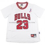 Maillot Authentique Manche Courte Chicago Bulls Jordan Blanc