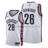 Maillot Brooklyn Nets Spencer Dinwiddie Ville Edition Blanc Maillot Brooklyn Nets Spencer Dinwiddie Ville Edition Blanc