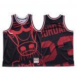 Maillot Chicago Bulls Michael Jordan Mitchell & Ness Big Face Noir