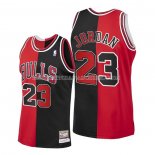 Maillot Chicago Bulls Michael Jordan NO 23 Split Noir Rouge