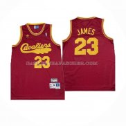 Maillot Cleveland Cavaliers LeBron James NO 23 Mitchell & Ness Rouge