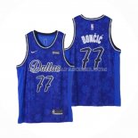 Maillot Dallas Mavericks Luka Doncic NO 77 Fashion Royalty Bleu