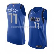 Maillot Dallas Mavericks Luka Doncic NO 77 Icon Authentique Bleu