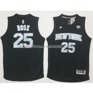 Maillot Diamonds Editon New York Knicks Rose Noir