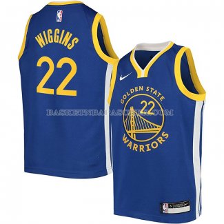 Maillot Enfant Golden State Warriors Andrew Wiggins NO 22 Icon Bleu