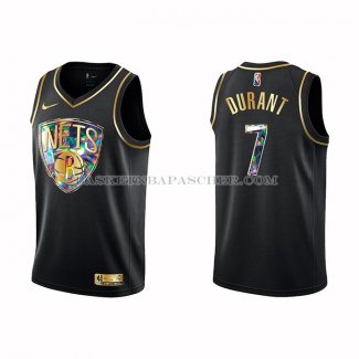 Maillot Golden Edition Brooklyn Nets Kevin Durant NO 7 2021-22 Noir
