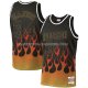 Maillot Houston Rockets Hakeem Olajuwon Flames Noir