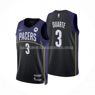 Maillot Indiana Pacers Chris Duarte NO 3 Ville 2022-23 Bleu