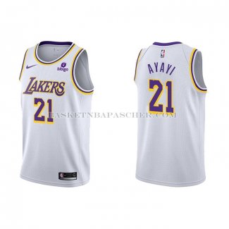 Maillot Los Angeles Lakers Joel Ayayi NO 21 Association 2021-22 Blanc