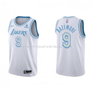 Maillot Los Angeles Lakers Kent Bazemore NO 9 Ville 2021-22 Blanc