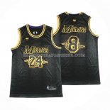 Maillot Los Angeles Lakers Kobe Bryant No 24 8 Black Mamba Noir