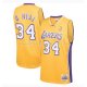 Maillot Los Angeles Lakers Shaquille O'neal Mitchell & Ness 1999-00 Jaune
