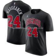 Maillot Manche Courte Chicago Bulls Lauri Markkanen Statement Noir