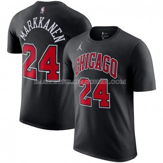 Maillot Manche Courte Chicago Bulls Lauri Markkanen Statement Noir