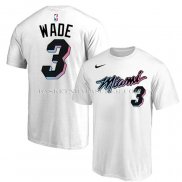 Maillot Manche Courte Miami Heat Dwyane Wade Ville 2020-21 Blanc
