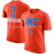 Maillot Manche Courte Oklahoma City Thunder Shai Gilgeous-Alexander Statement Orange