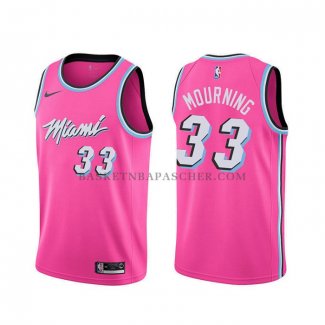 Maillot Miami Heat Alonzo Mourning Earned Rosa