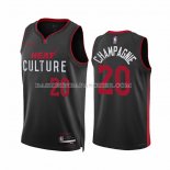 Maillot Miami Heat Justin Champagnie NO 20 Ville 2023-24 Noir
