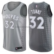 Maillot Minnesota Timberwolves Towns Ciudad 2017-18 Gris